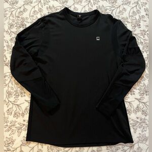 G-Star Men's Black Long Sleeve Crew Neck Tee